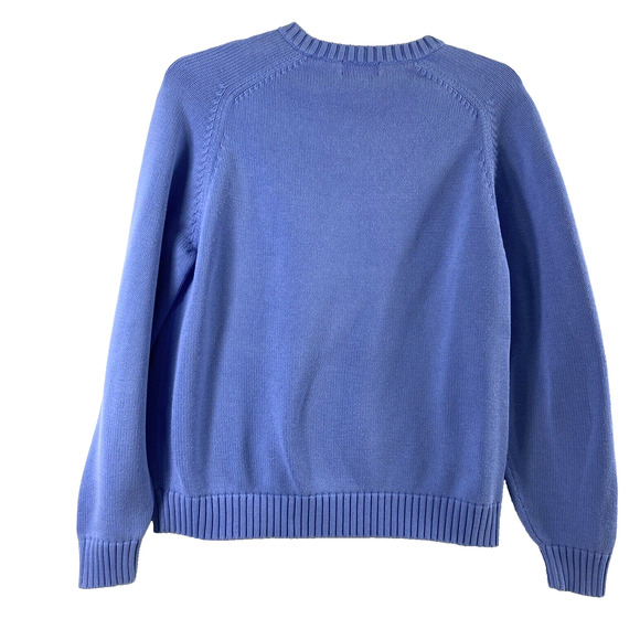 Vintage Lands' End V Neck Sweater Mens Large 42-44 Blue Japan Preppy Classic - Picture 2 of 9